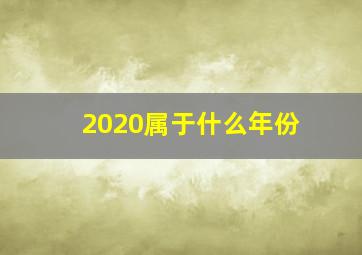 2020属于什么年份