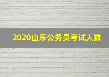 2020山东公务员考试人数