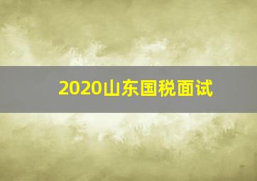 2020山东国税面试