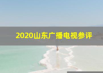 2020山东广播电视参评