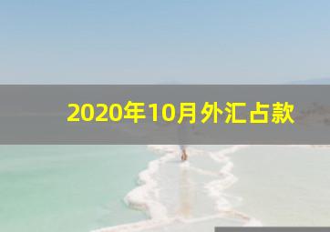 2020年10月外汇占款