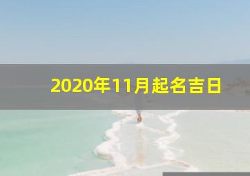 2020年11月起名吉日