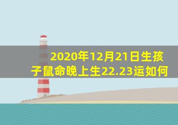 2020年12月21日生孩子鼠命晚上生22.23运如何