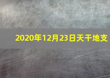 2020年12月23日天干地支