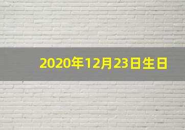 2020年12月23日生日