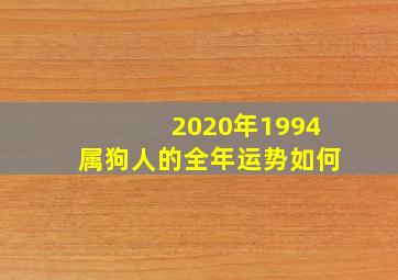 2020年1994属狗人的全年运势如何