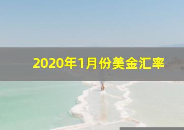 2020年1月份美金汇率