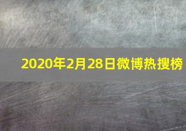 2020年2月28日微博热搜榜