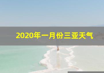 2020年一月份三亚天气