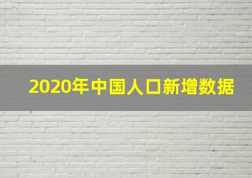 2020年中国人口新增数据