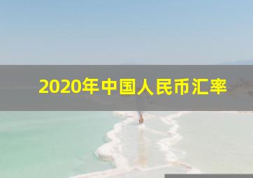 2020年中国人民币汇率