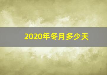 2020年冬月多少天