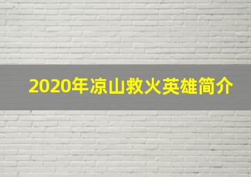 2020年凉山救火英雄简介