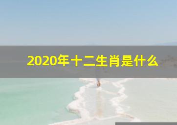 2020年十二生肖是什么