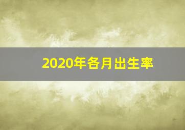 2020年各月出生率