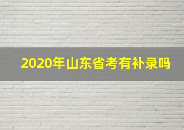 2020年山东省考有补录吗