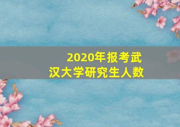 2020年报考武汉大学研究生人数