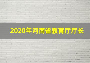 2020年河南省教育厅厅长