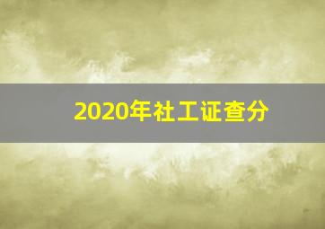 2020年社工证查分