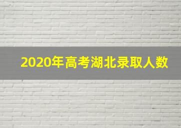 2020年高考湖北录取人数