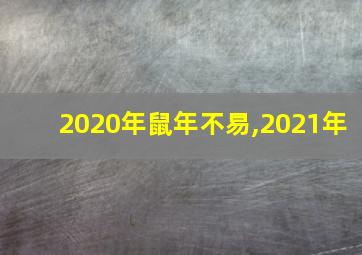 2020年鼠年不易,2021年