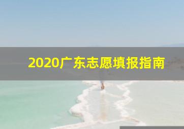 2020广东志愿填报指南