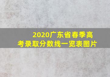 2020广东省春季高考录取分数线一览表图片