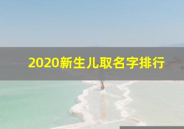 2020新生儿取名字排行