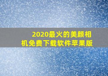 2020最火的美颜相机免费下载软件苹果版