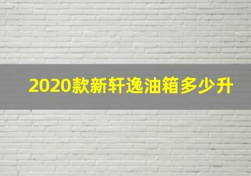 2020款新轩逸油箱多少升