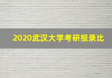 2020武汉大学考研报录比