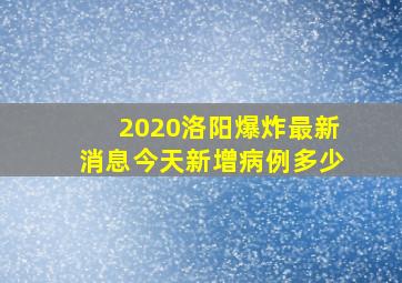 2020洛阳爆炸最新消息今天新增病例多少