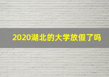 2020湖北的大学放假了吗