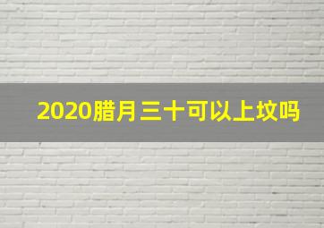 2020腊月三十可以上坟吗