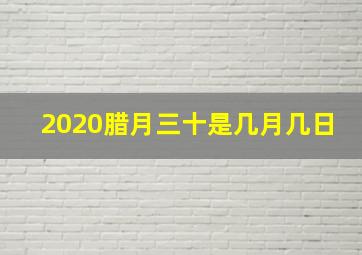 2020腊月三十是几月几日