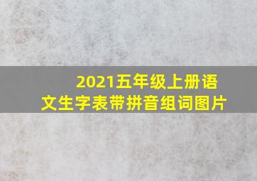 2021五年级上册语文生字表带拼音组词图片