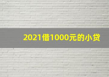 2021借1000元的小贷