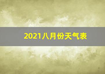 2021八月份天气表