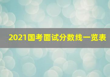 2021国考面试分数线一览表