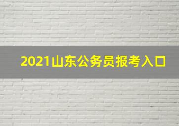 2021山东公务员报考入口