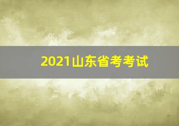 2021山东省考考试