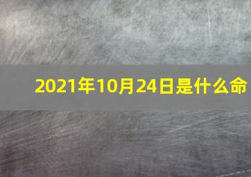 2021年10月24日是什么命