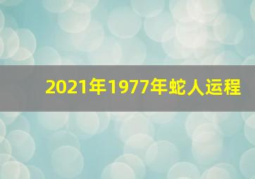 2021年1977年蛇人运程