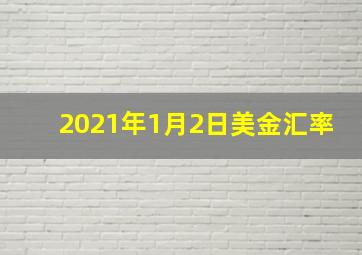 2021年1月2日美金汇率