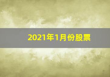 2021年1月份股票