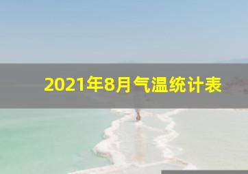 2021年8月气温统计表