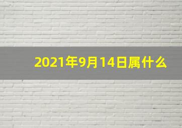 2021年9月14日属什么