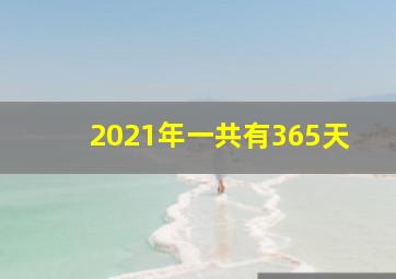 2021年一共有365天