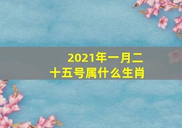 2021年一月二十五号属什么生肖