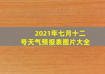 2021年七月十二号天气预报表图片大全